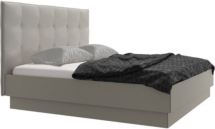 Кровать Lugano с местом для хранения - Skagen 3160 Бежевая ткань  -  Под заказ