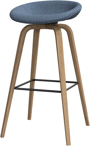 Барный стул Hauge - Capri ткань голубого цвета 3233 -  Под заказ