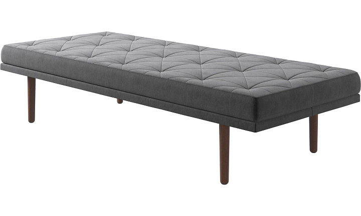 Кушетка Fusion - Velvet 3030 Серая ткань  -  Под заказ