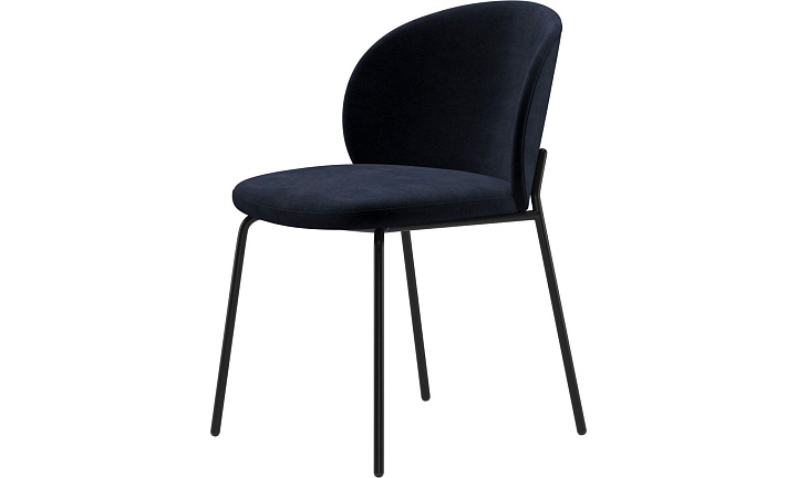 Обеденный стул Princeton - Velvet 3031 Синяя ткань  -  Под заказ