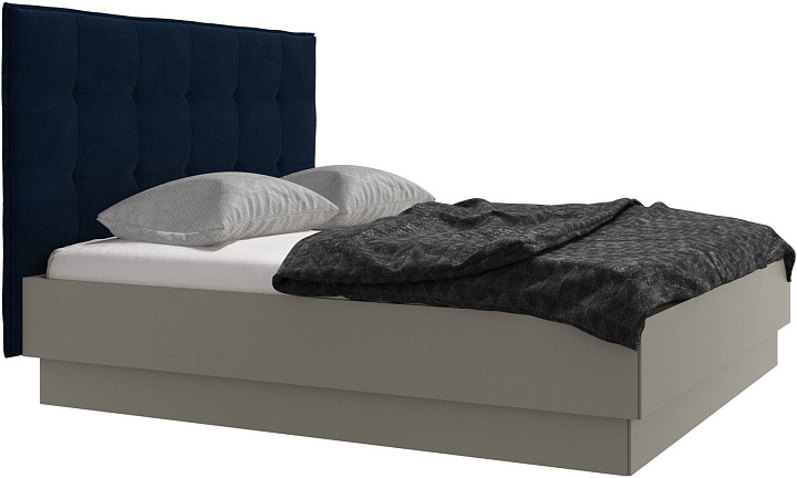 Кровать Lugano с местом для хранения - Skagen 3163 Темно-синяя ткань  -  Под заказ