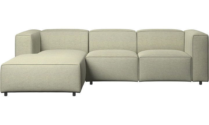 Диван Carmo с модулем для отдыха - Lazio 3092 Светло-зеленая ткань  -  Под заказ