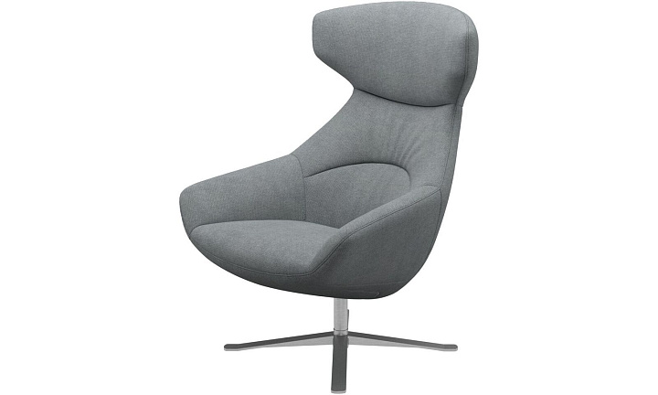 Кресло Porto с функцией вращения - Bresso 3152 Серая ткань  -  Под заказ