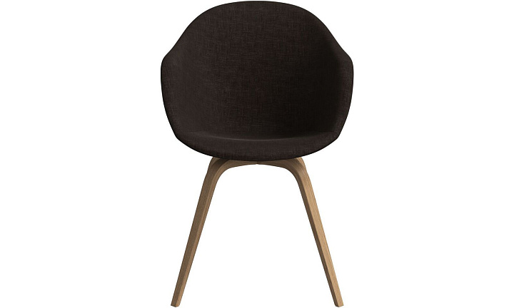 Обеденный стул Hauge - Napoli 2251 Ткань серо-коричневого цвета  -  Под заказ