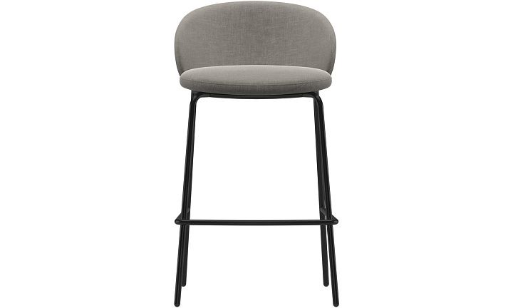 Барный стул Princeton - Napoli 2250 Ткань серебристо-серая  -  Под заказ