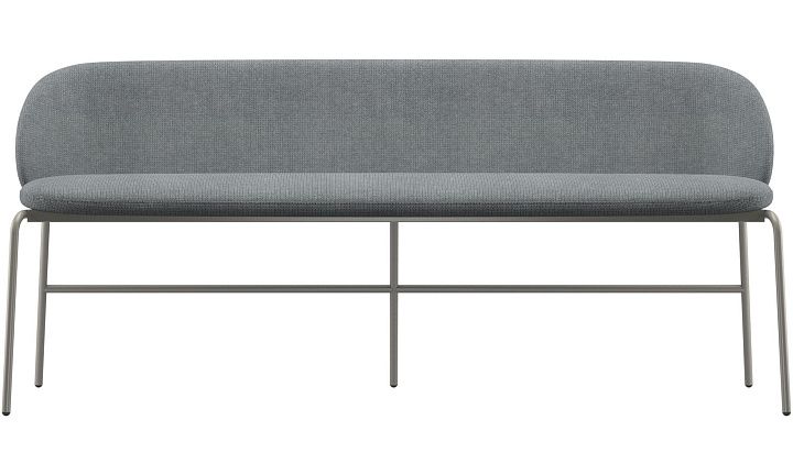 Скамейка Princeton - Bresso 3152 Серая ткань  -  Под заказ