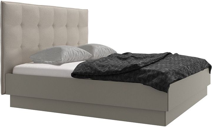 Кровать Lugano с местом для хранения - Lazio 3090 Ткань белого цвета  -  Под заказ