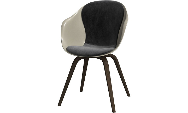 Обеденный стул Hauge - Velvet 3030 Серая ткань  -  Под заказ