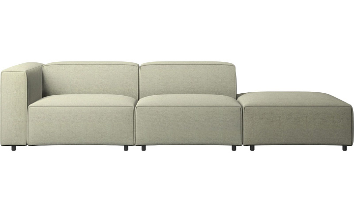 Диван Carmo с модулем для отдыха - Lazio 3092 Светло-зеленая ткань  -  Под заказ
