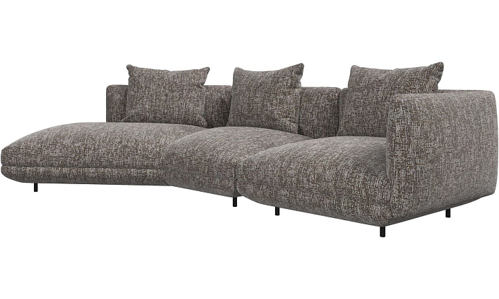 3-местный диван c козеткой Salamanca - Tuscany коричневого цвета 3202 -  Под заказ