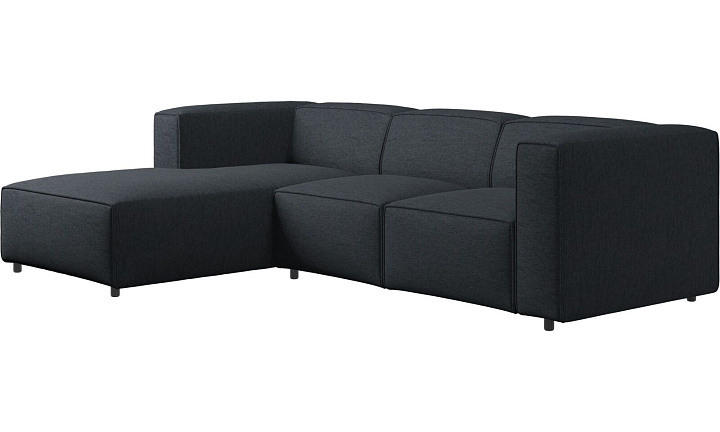 Диван Carmo с модулем для отдыха - Bristol 3065 Синяя ткань  -  Под заказ