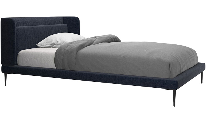 Кровать Austin, без матраса - Napoli 2257 Ткань  тёмно-синего цвета  -  Под заказ