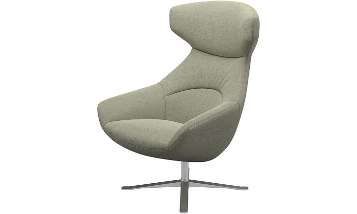 Кресло Porto с функцией вращения - Lazio 3092 Светло-зеленая ткань  -  Под заказ