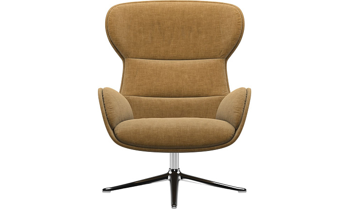 Кресло Reno с функцией вращения - Napoli 2252 Ткань золотисто-бежевого цвета  -  Под заказ