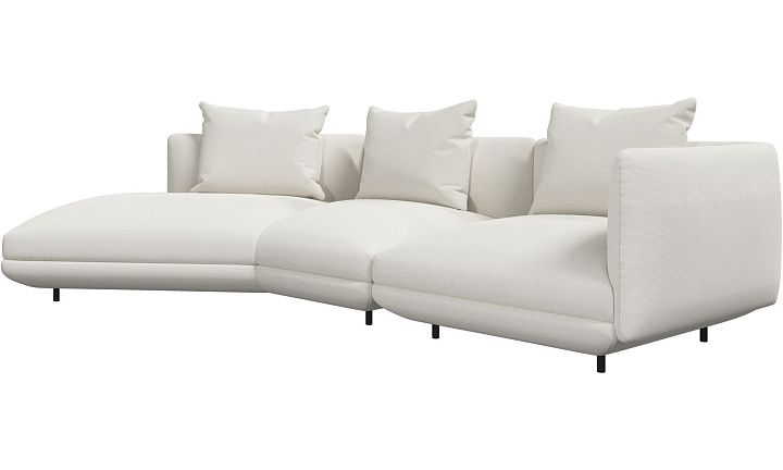 3-местный диван c козеткой Salamanca - Skagen 3161 Песочная ткань  -  Под заказ