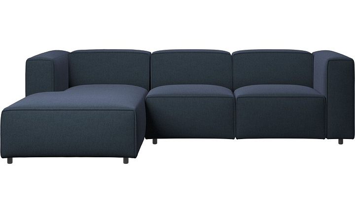 Диван Carmo с модулем для отдыха - Frisco 2065 Ткань тёмно-синего цвета  -  Под заказ
