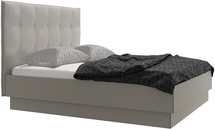 Кровать Lugano с местом для хранения - Skagen 3160 Бежевая ткань  -  Под заказ