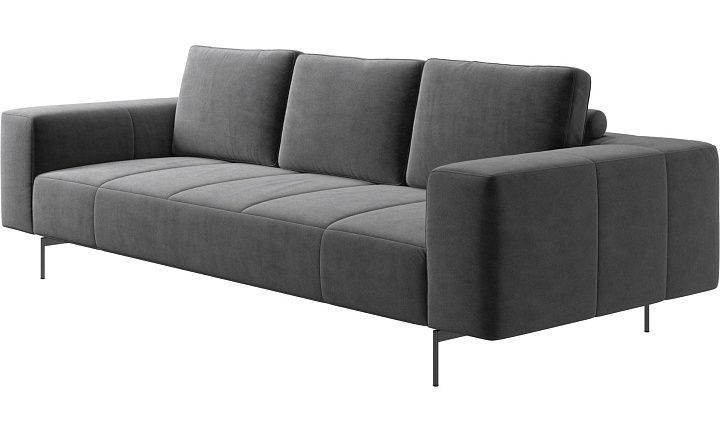 Диван Amsterdam - Velvet 3030 Серая ткань  -  Под заказ