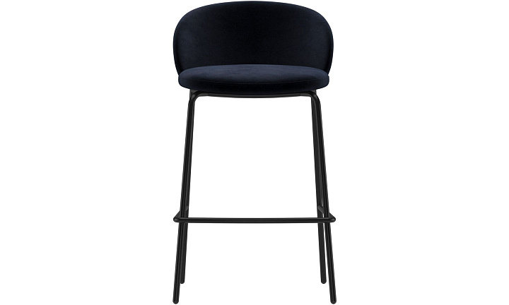 Барный стул Princeton - Velvet 3031 Синяя ткань  -  Под заказ