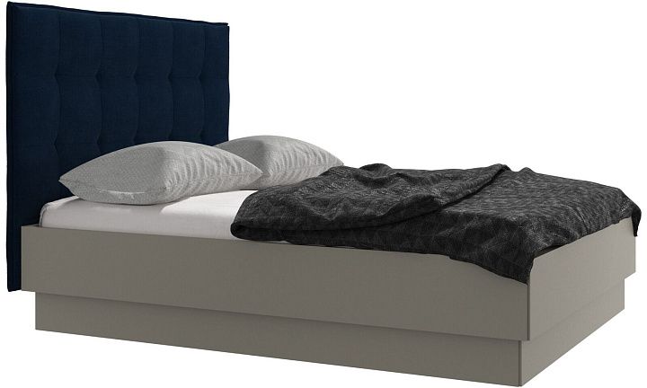 Кровать Lugano с местом для хранения - Skagen 3163 Темно-синяя ткань  -  Под заказ