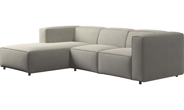 Диван Carmo с модулем для отдыха - Lazio 3091 Ткань бежевого цвета  -  Под заказ