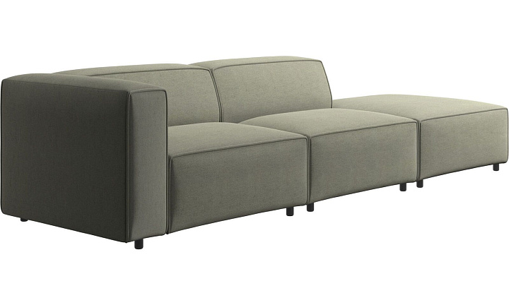 Диван Carmo с модулем для отдыха - Lazio 3092 Светло-зеленая ткань  -  Под заказ