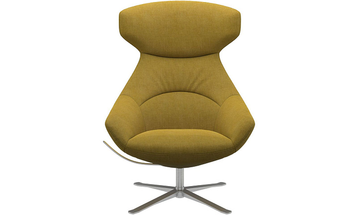 Кресло Porto с функцией вращения - Tomelilla fabric 3143 Mustard  -  Под заказ