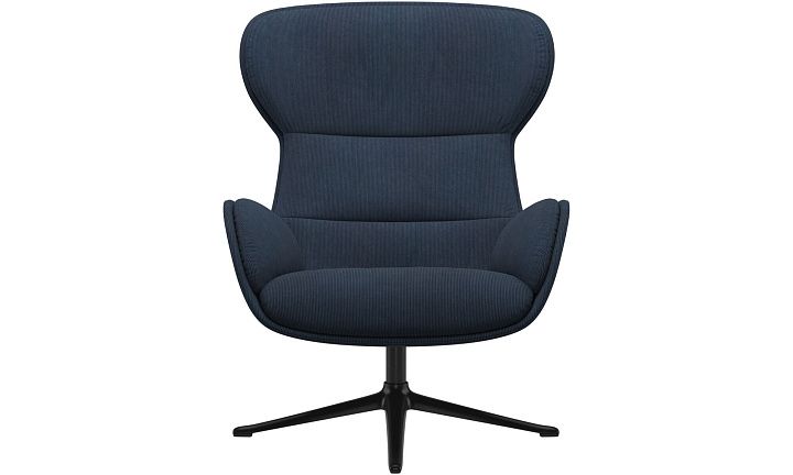 Кресло Reno с функцией вращения - Skagen 3163 Темно-синяя ткань  -  Под заказ