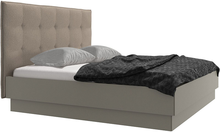 Кровать Lugano с местом для хранения - Lazio 3091 Ткань бежевого цвета  -  Под заказ