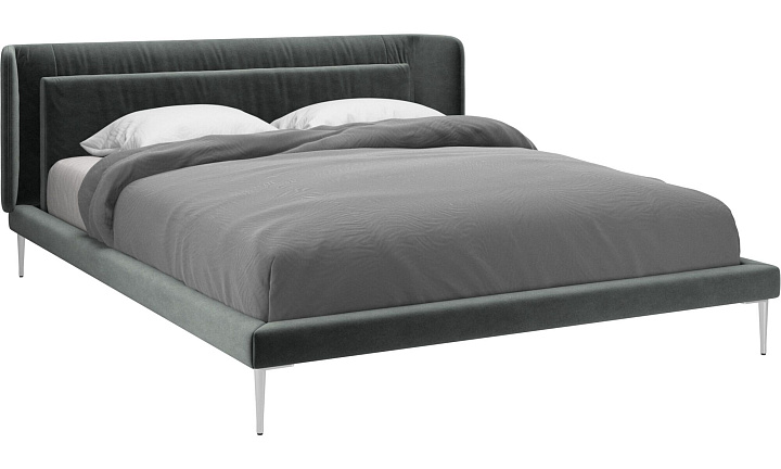 Кровать Austin, без матраса - Velvet 3032 Дымчато-зеленая ткань 2 -  Под заказ