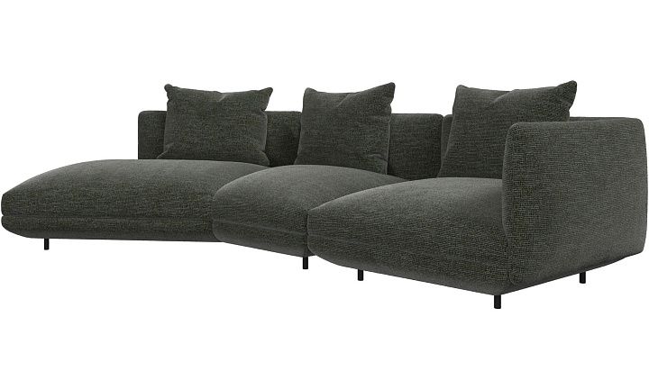 3-местный диван c козеткой Salamanca - Tuscany зеленого цвета 3204 -  Под заказ