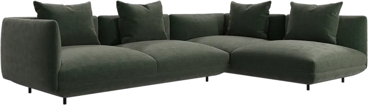 Угловой диван Salamanca -  Ravello 3223 Ткань  пыльно-зеленого цвета  -  Под заказ