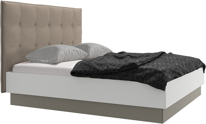 Кровать Lugano с местом для хранения - Lazio 3091 Ткань бежевого цвета  -  Под заказ
