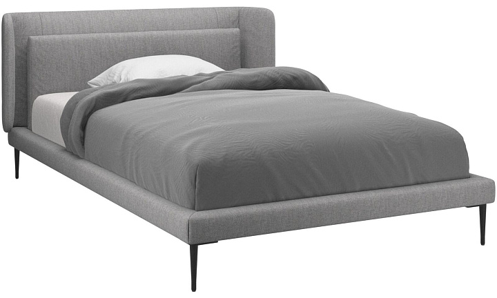 Кровать Austin, без матраса - Bristol 3060 Ткань светло-серого цвета  -  Под заказ