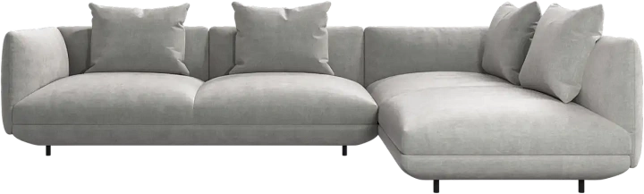 Угловой диван Salamanca -  Ravello 3222 Ткань серого цвета  -  Под заказ