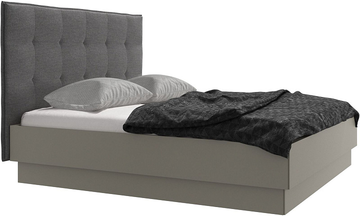 Кровать Lugano с местом для хранения - Bristol 3060 Ткань светло-серого цвета  -  Под заказ
