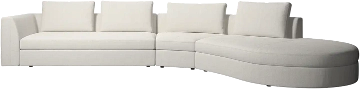 Диван Bergamo с круглым лаунж модулем и дополнительными подушками