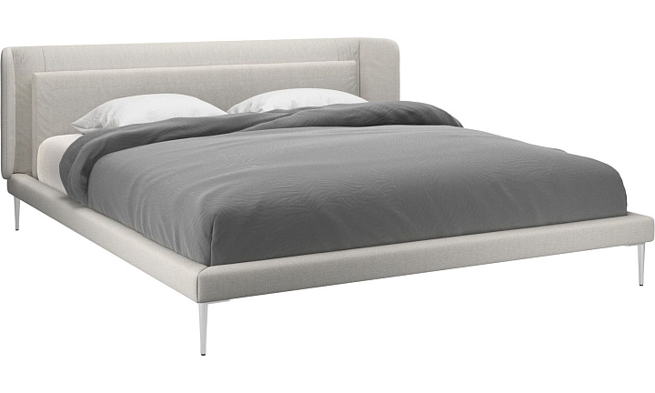 Кровать Austin, без матраса - Lazio 3090 Ткань белого цвета  -  Под заказ