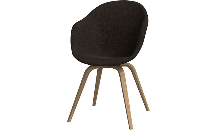 Обеденный стул Hauge - Napoli 2251 Ткань серо-коричневого цвета  -  Под заказ