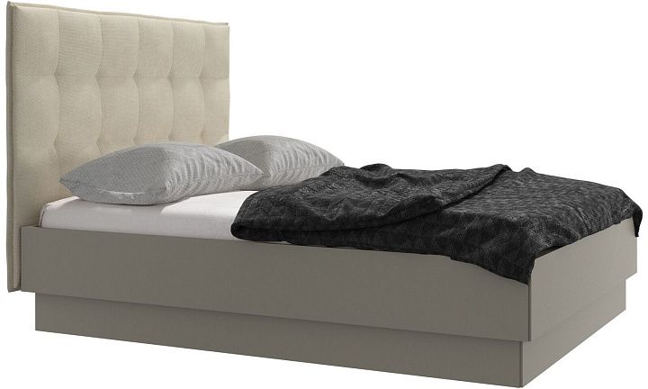 Кровать Lugano с местом для хранения - Bresso 3150 Бежевая ткань -  Под заказ