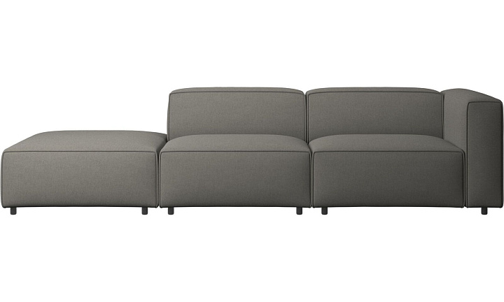 Диван Carmo с модулем для отдыха - Frisco 2067 Ткань цвета серого камня  -  Под заказ