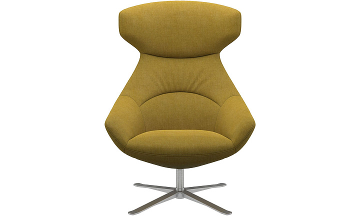 Кресло Porto с функцией вращения - Tomelilla fabric 3143 Mustard  -  Под заказ