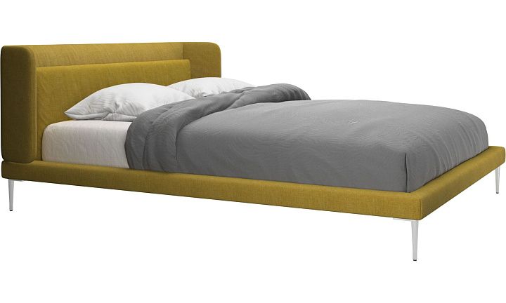 Кровать Austin, без матраса - Tomelilla fabric 3143 Mustard  -  Под заказ