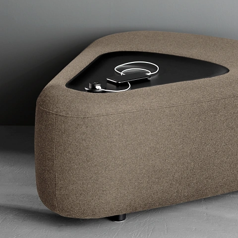 Tрехугольный пуфик Ottawa с подносом и USB