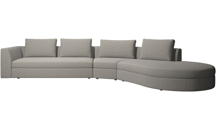 Диван Bergamo - Frisco 2063 Ткань с покрытием aquaclean светло-серого цвета  -  Под заказ