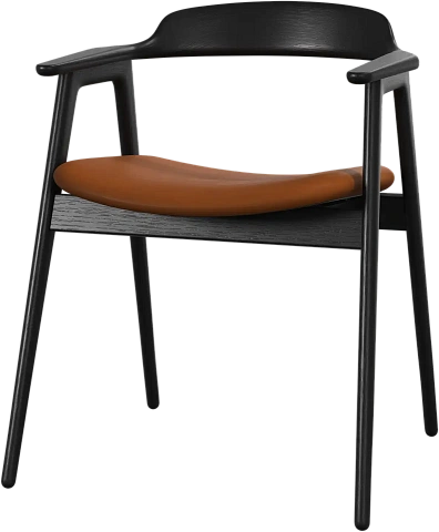 Обеденный стул Seoul - Nordic Vintage кожа 5150 карамельного цвета -  Под заказ