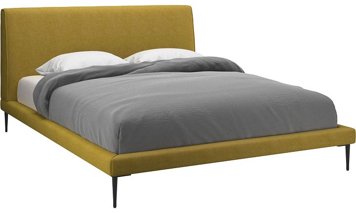 Кровать Arlington, без матраса - Tomelilla fabric 3143 Mustard  -  Под заказ
