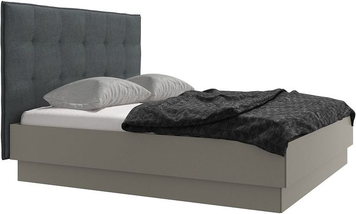 Кровать Lugano с местом для хранения - Bresso 3152 Серая ткань  -  Под заказ