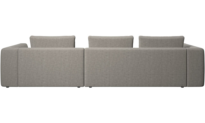 Диван Bergamo с модулем для отдыха - Napoli 2250 Ткань серебристо-серая  -  Под заказ