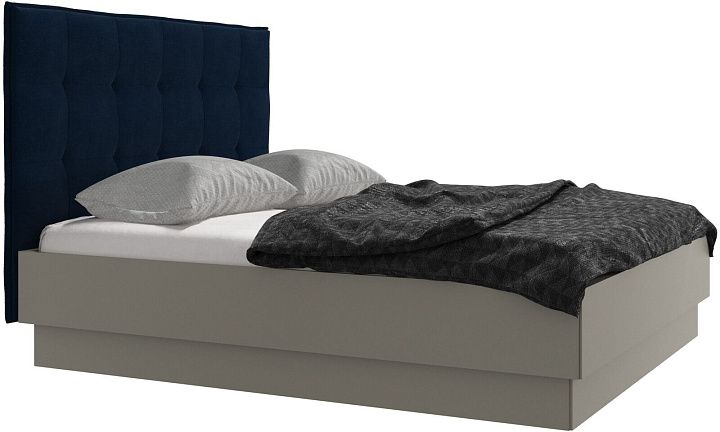 Кровать Lugano с местом для хранения - Skagen 3163 Темно-синяя ткань  -  Под заказ